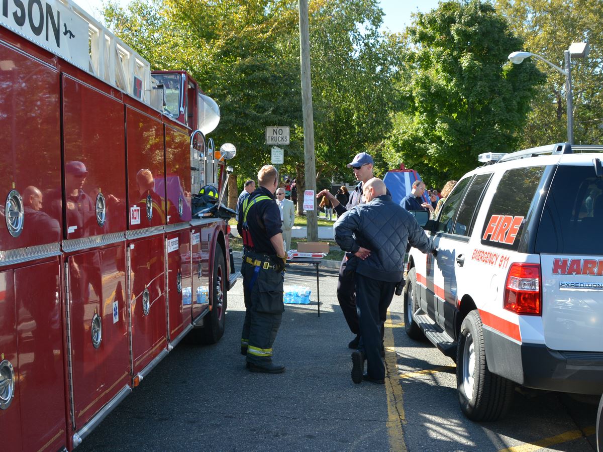Firefighters at Fire Department Event