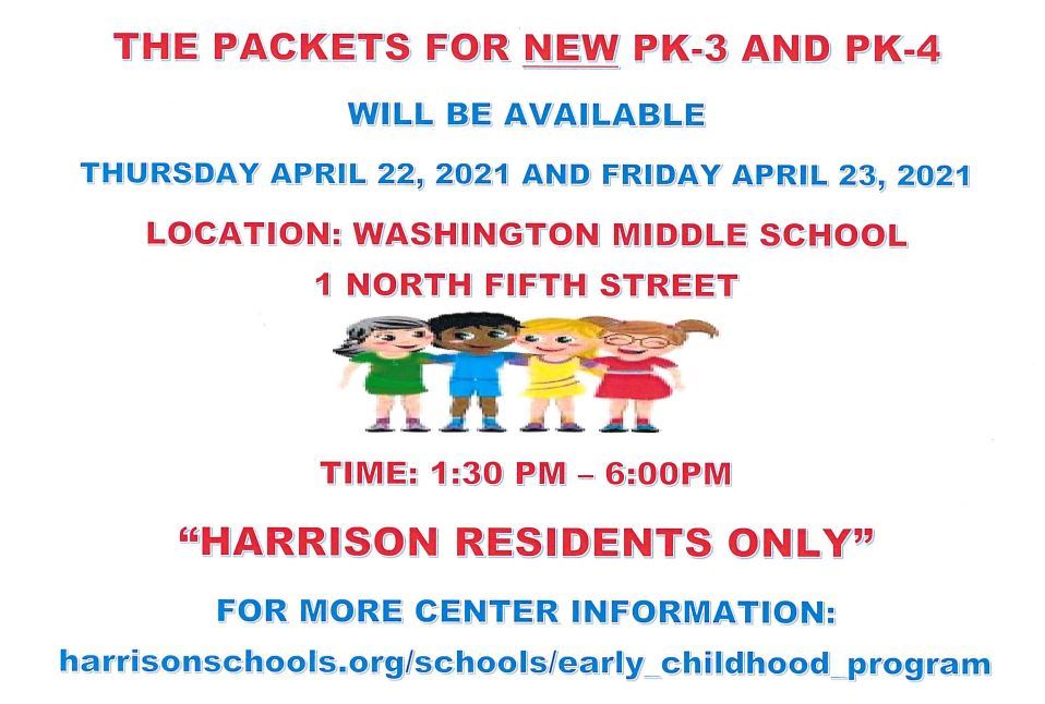 Early Childhood Registration Dates 2021