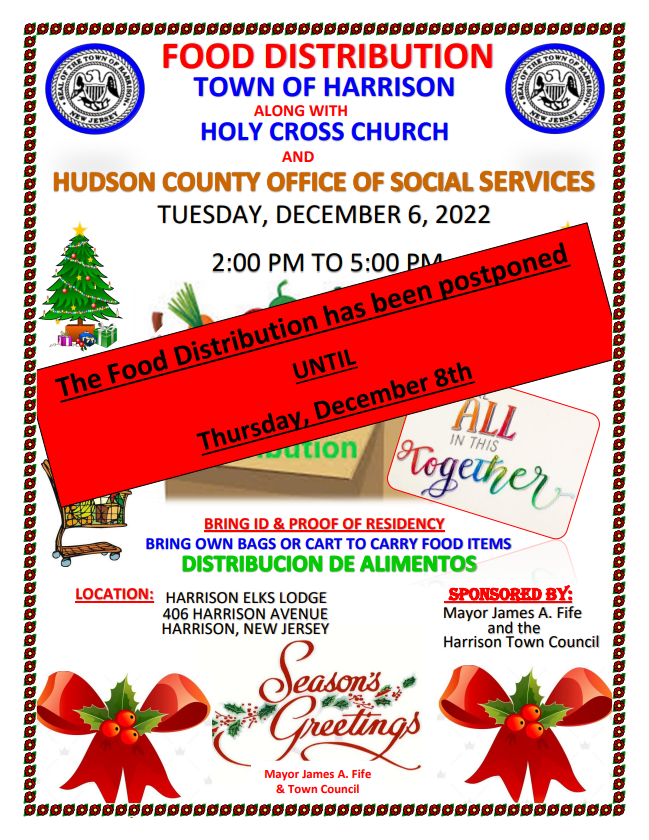 Food Distribution Cancelled