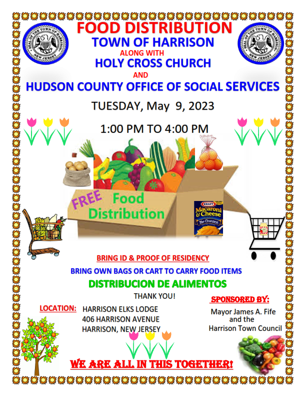 Harrison Food Distribution for 5-9-2023