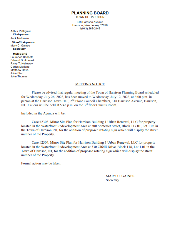 July 12, 2023, Planning Board Meeting_001